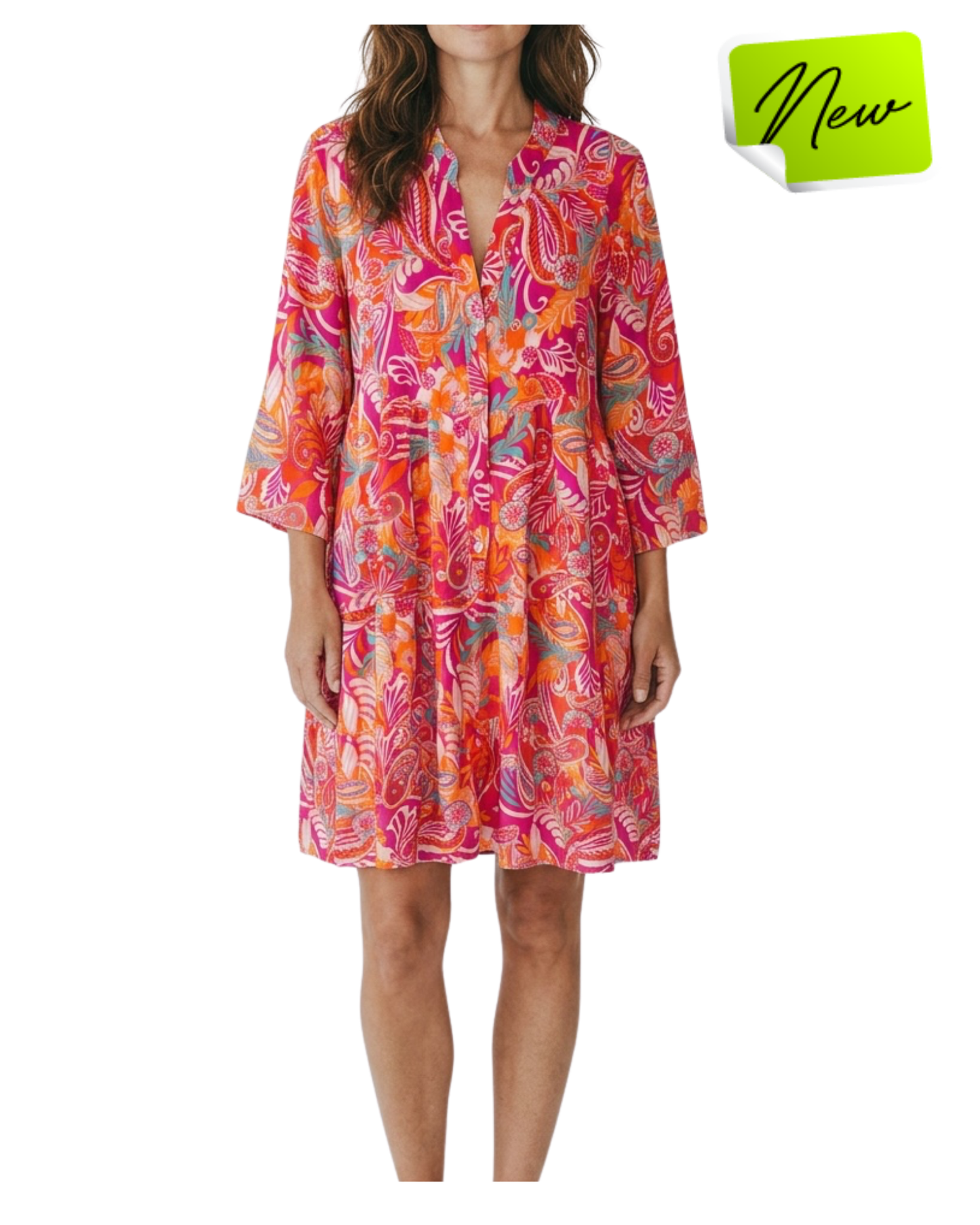 NEW Boho oversized floral paisley tunic dress