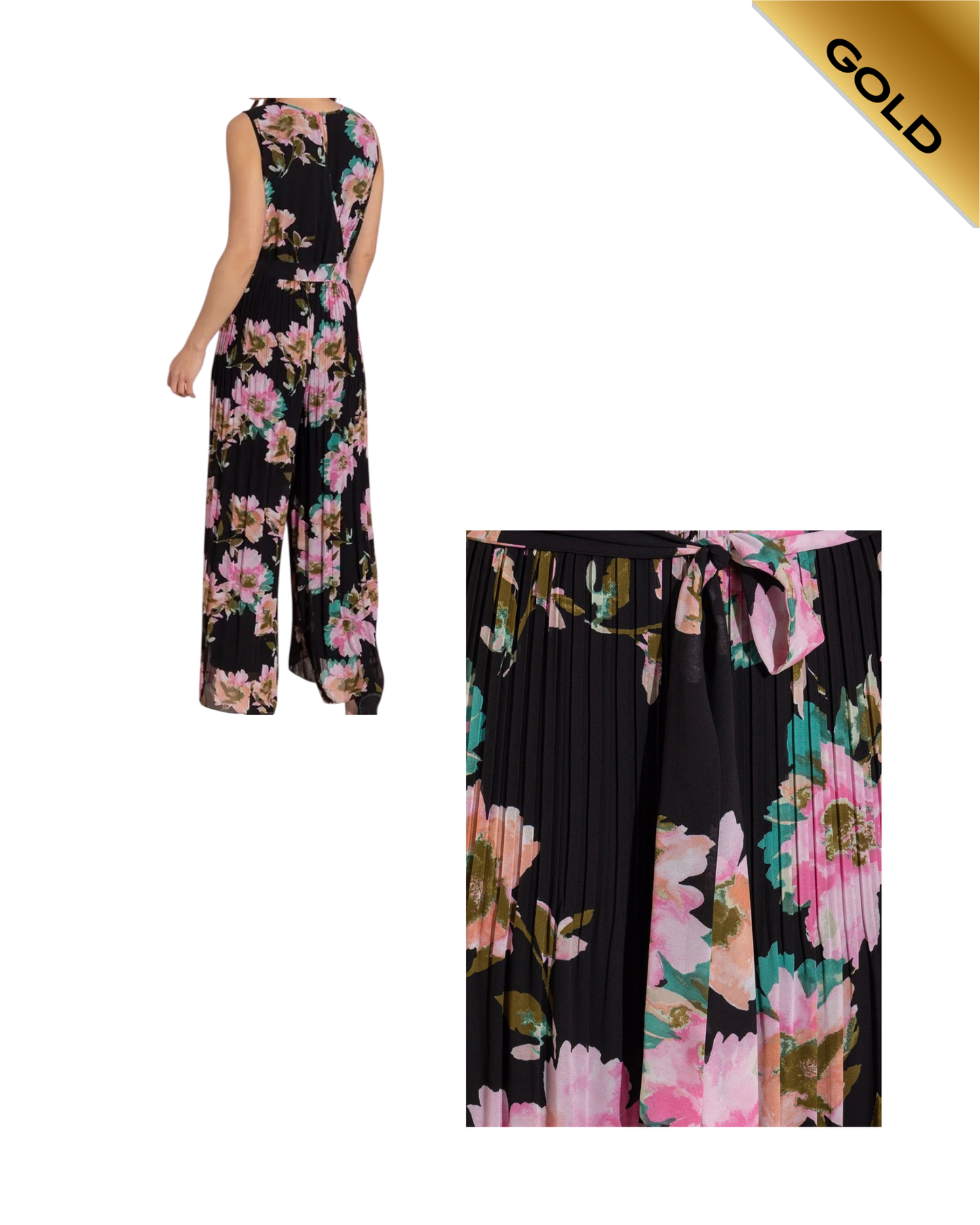 KLASS Floral printed sleeveless jumpsuit