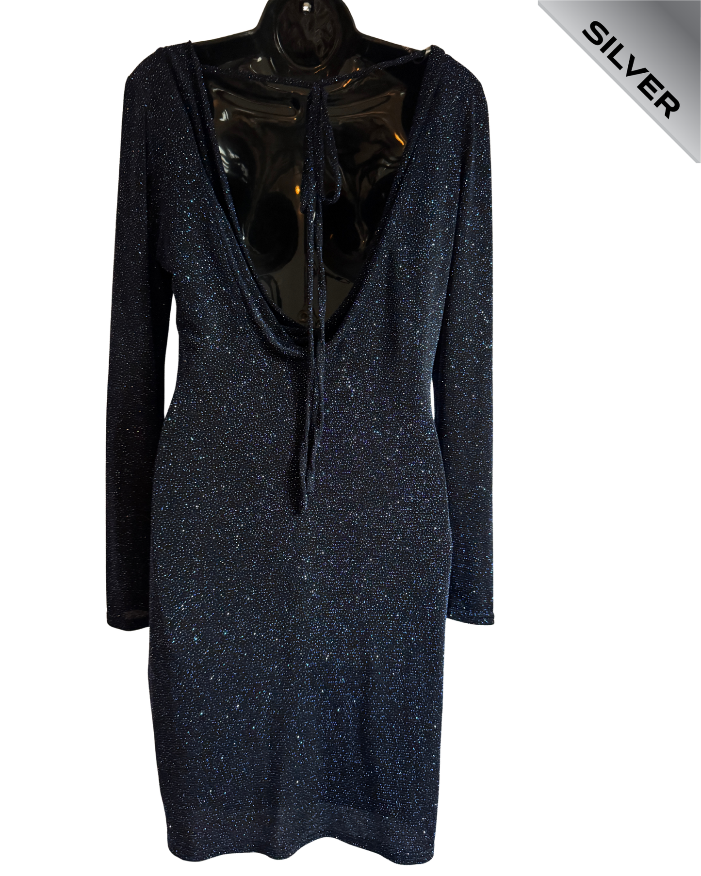 LIPSY pre loved sequin navy dress