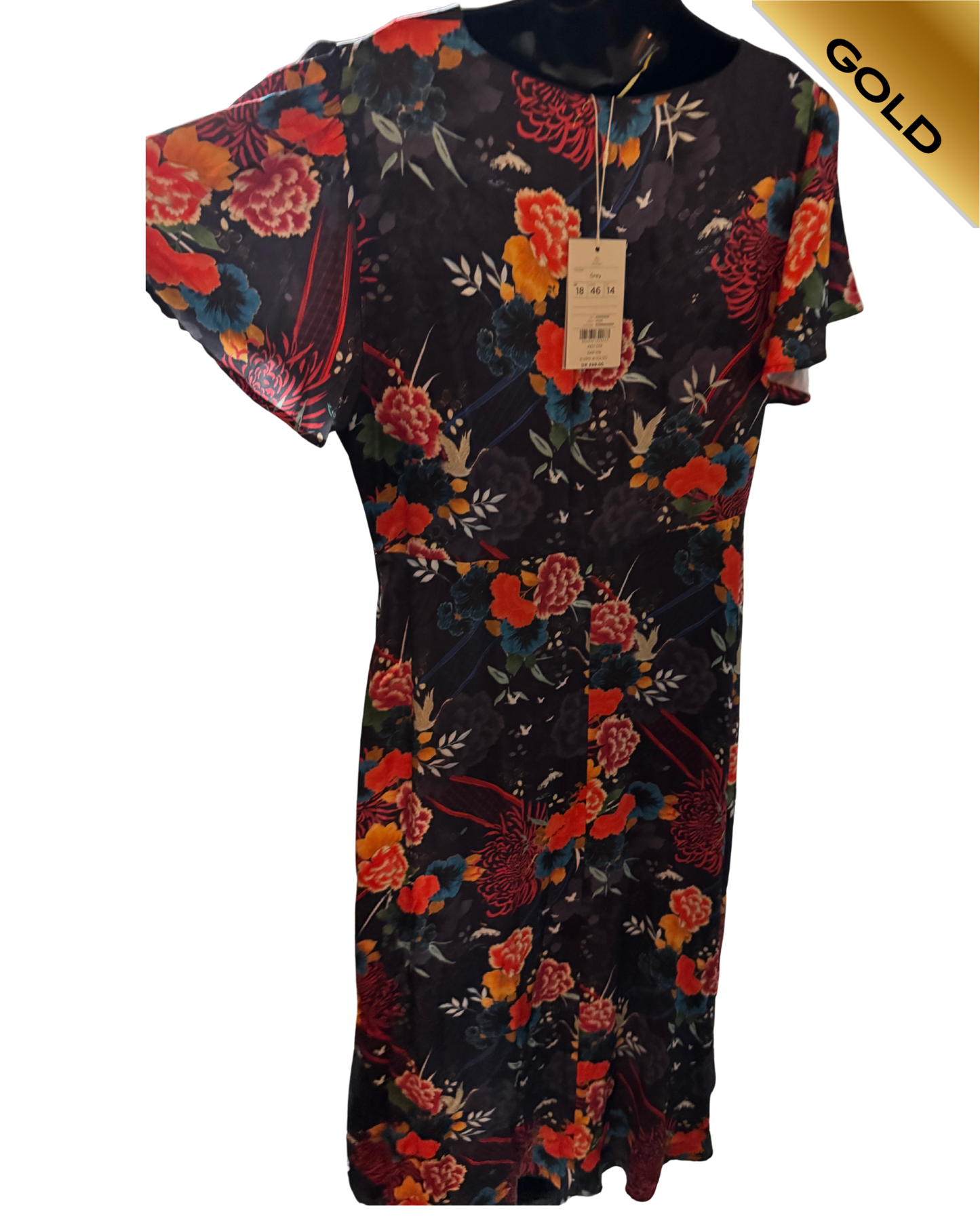 Monsoon pre loved, new oriental design dress