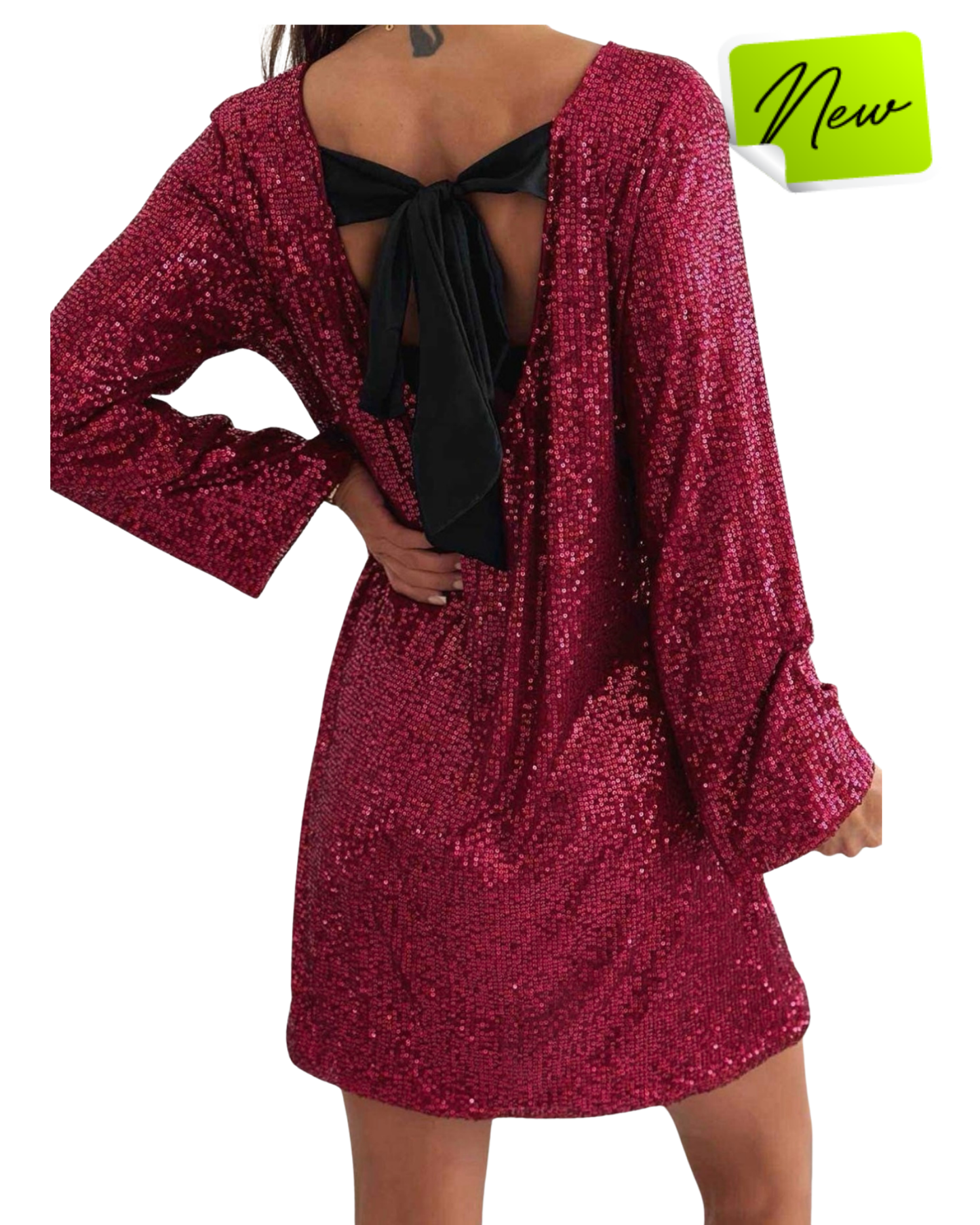 NEW Sequin bow back dress