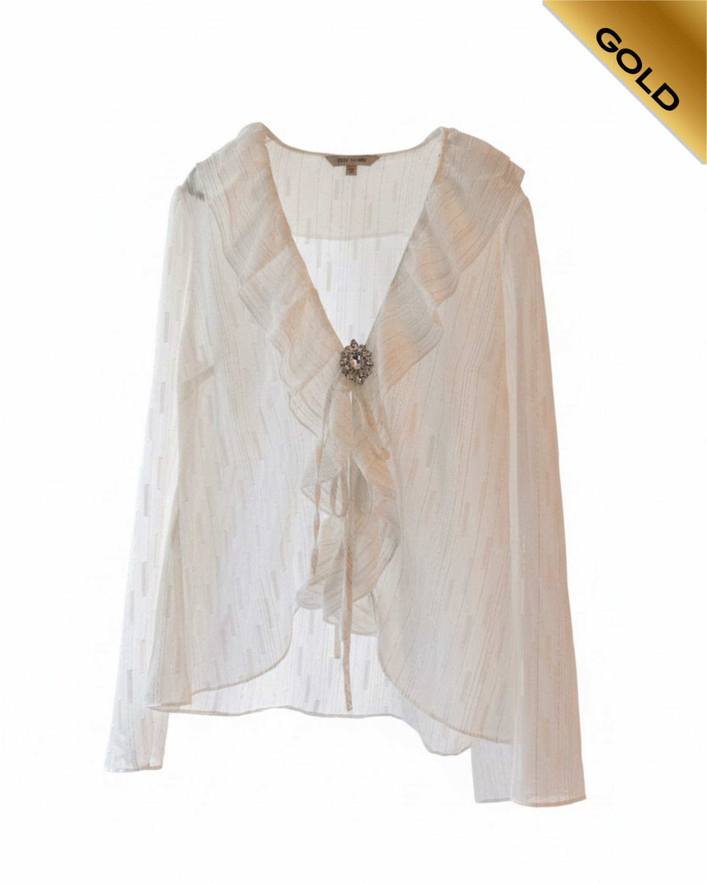 River Island brooch detail blouse