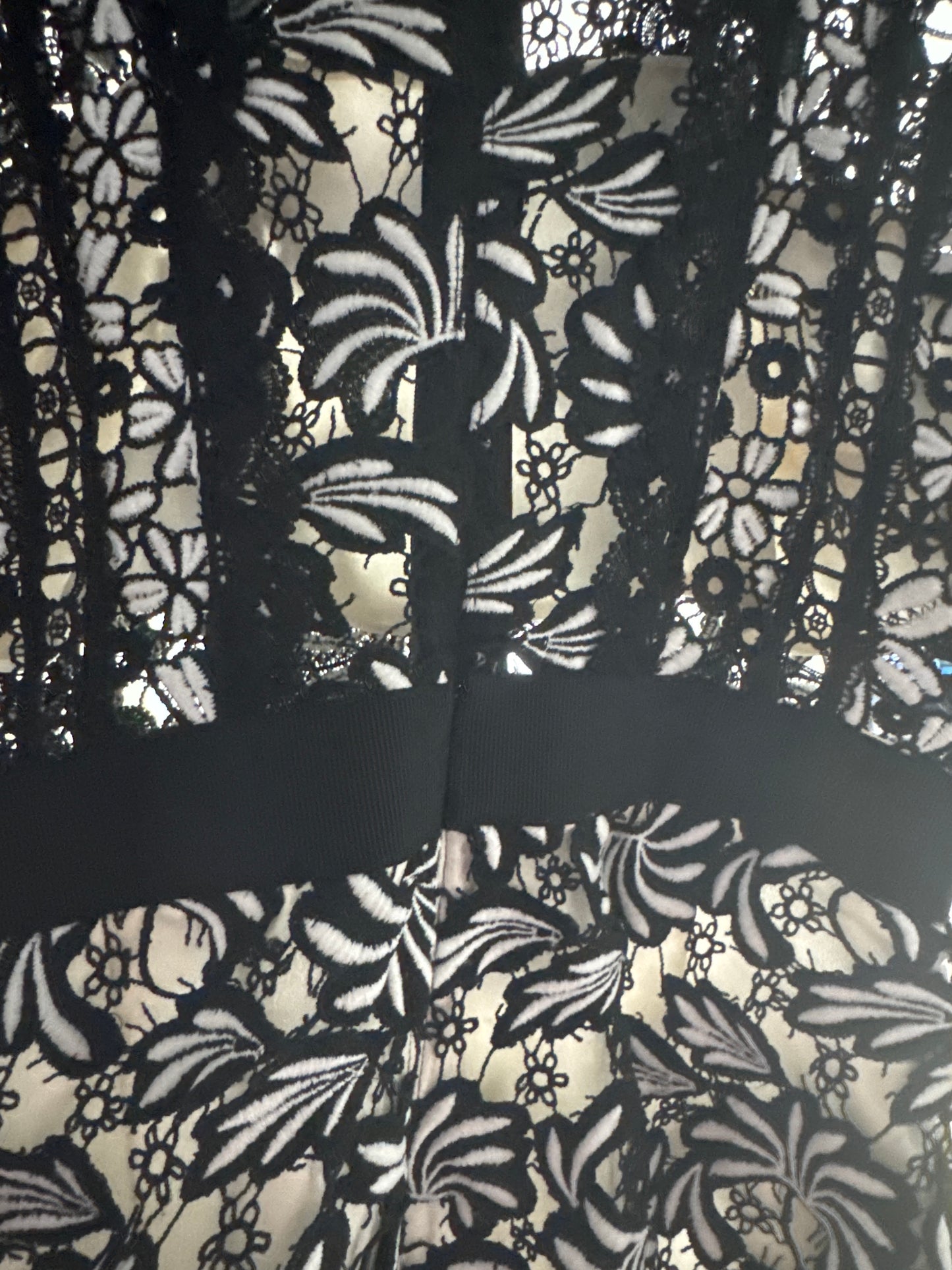 Self Portrait Antoinette lace pattern pre-loved dress- Size 10
