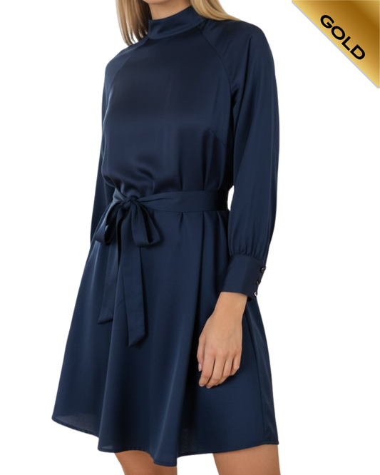 Apricot raglan swing dress