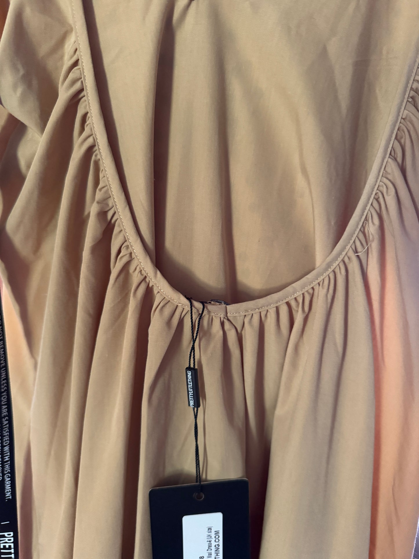 Pretty Little Thing low back ruffle hem maxi dress