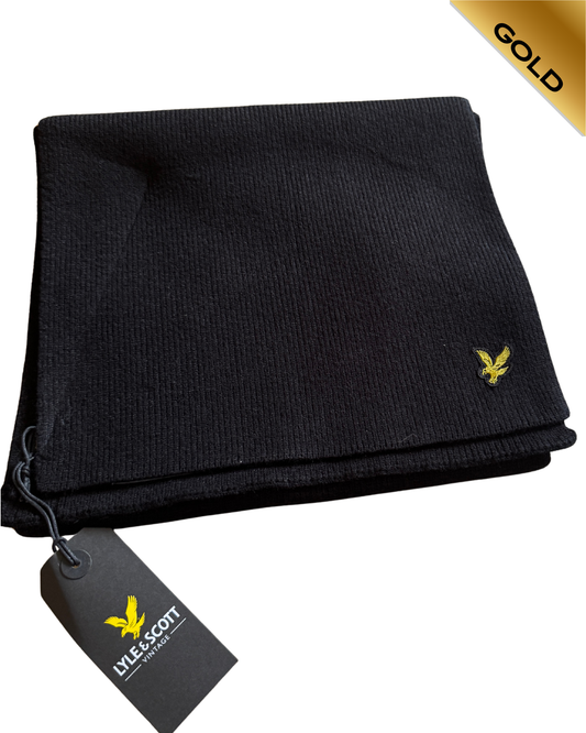 Lyle & Scott black scarf  New with Tags One Size