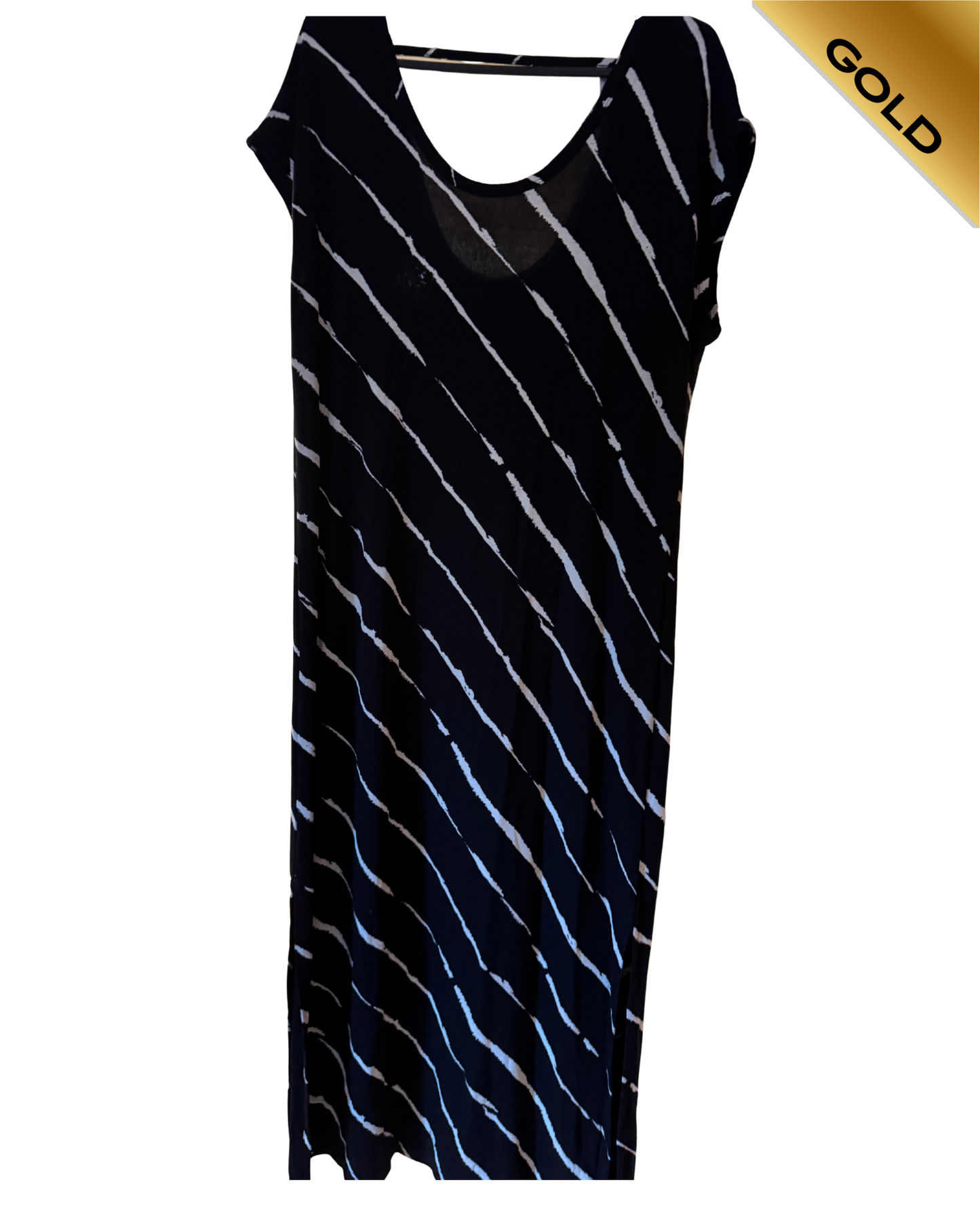 NEXT black & white stripe jersey maxi dress