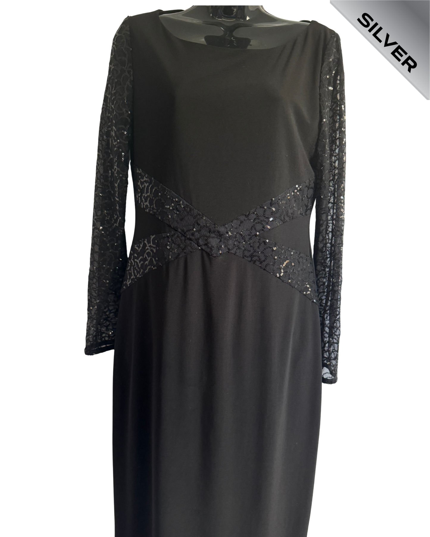 Michaela Louisa pre loved black detail dress
