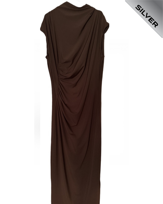 Zara long brown maxi dress pre loved