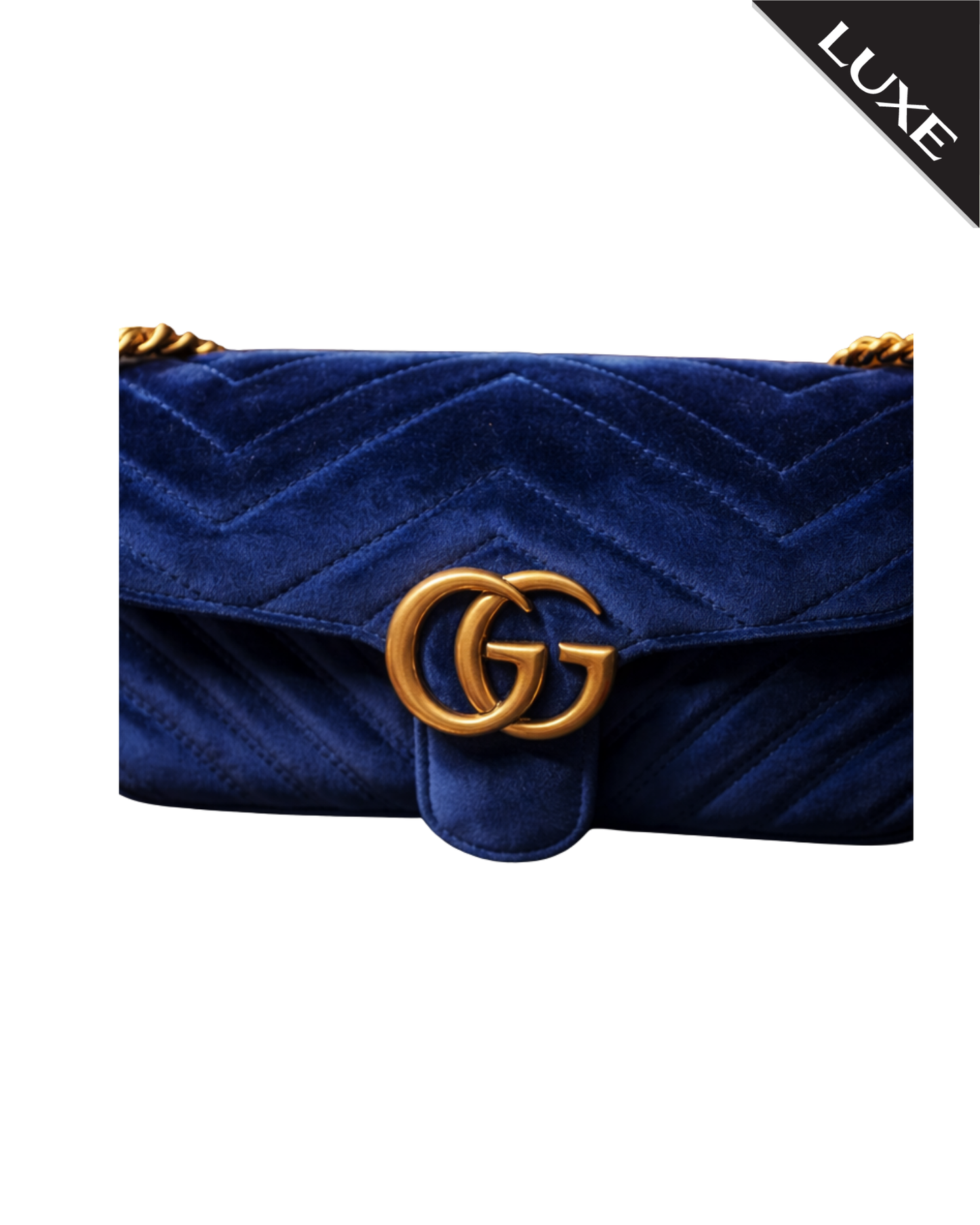 GUCCI GG Marmont pre loved velvet shoulder bag