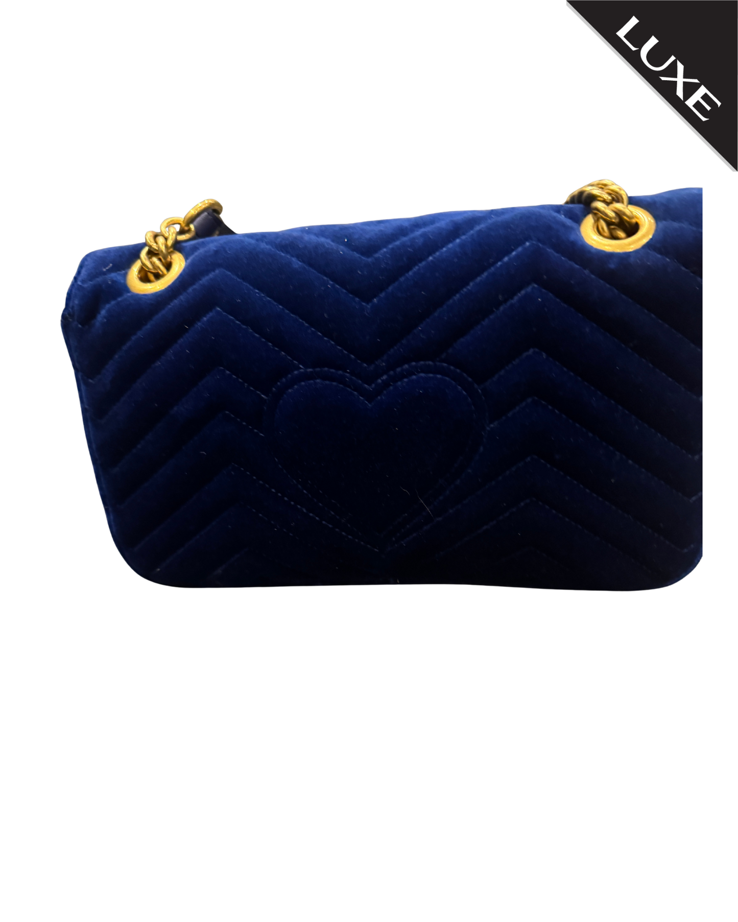 GUCCI GG Marmont pre loved velvet shoulder bag