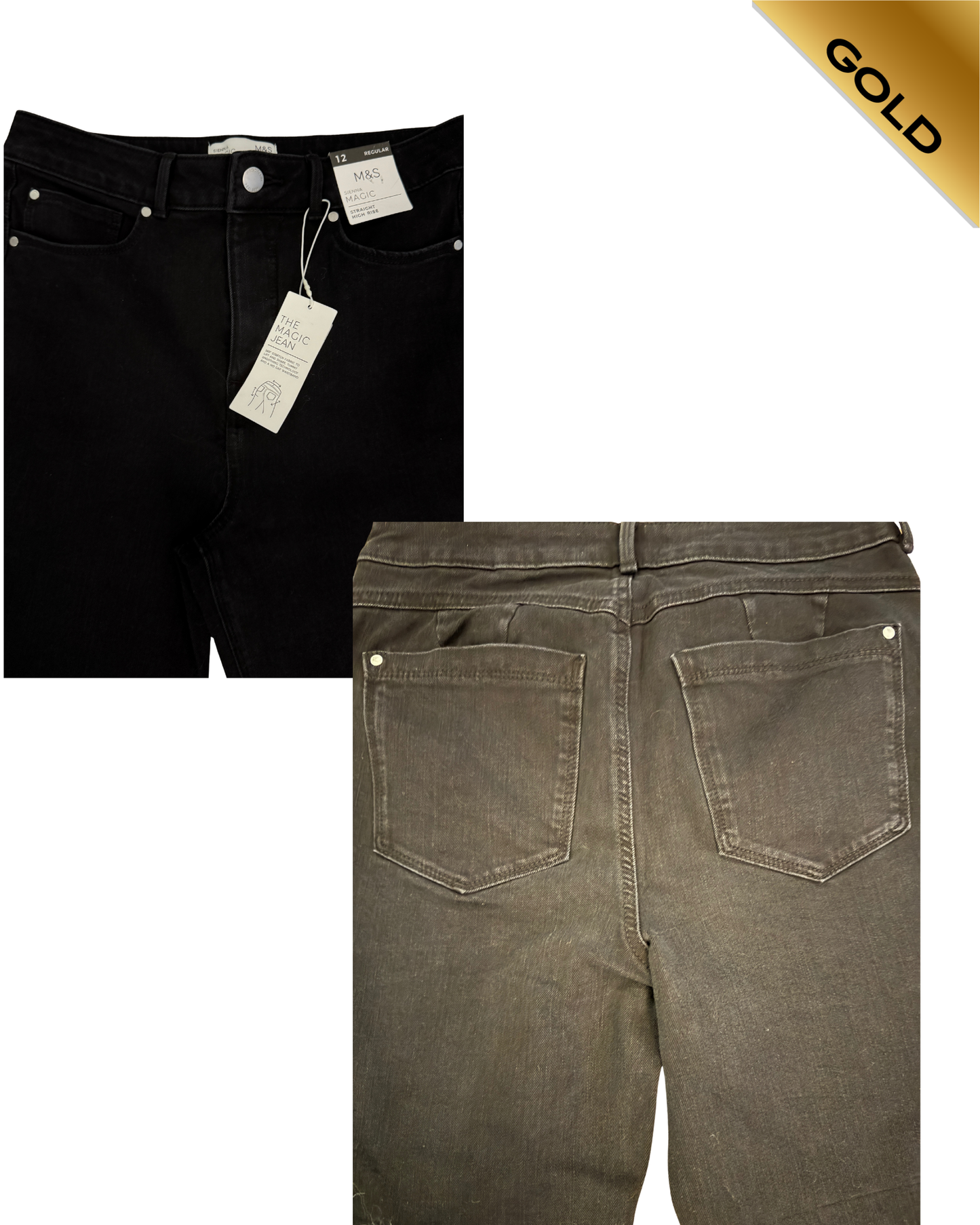 M&S black sienna magic straight cut jean