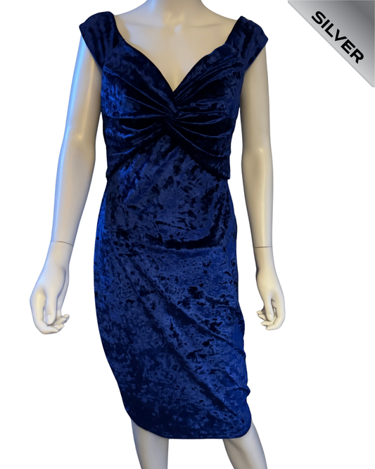 JW Jessica Wright pre loved crushed velvet style dress