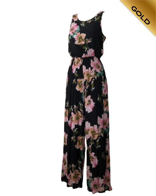 KLASS Floral printed sleeveless jumpsuit