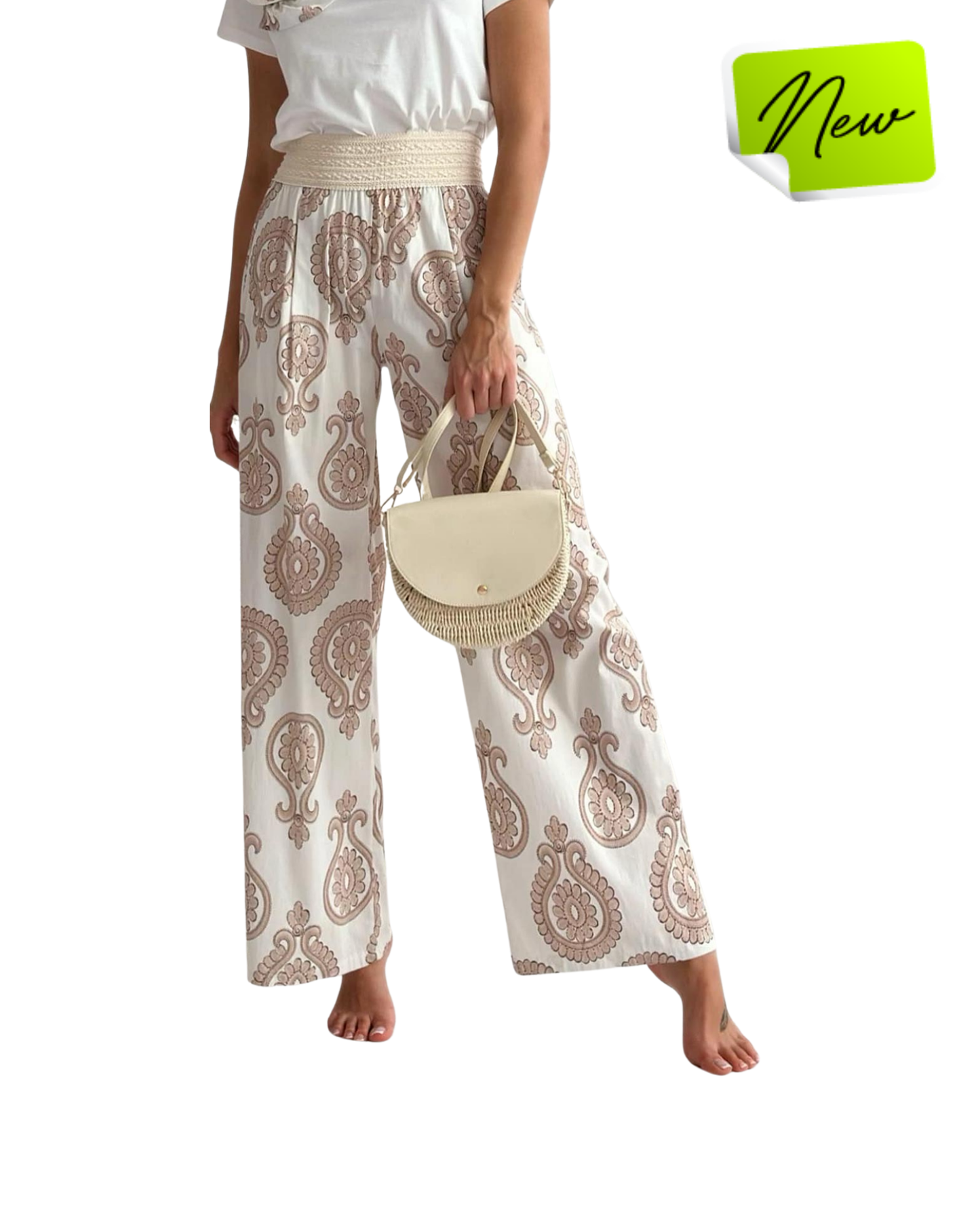 Paisley Wide Leg Palazzo Trousers