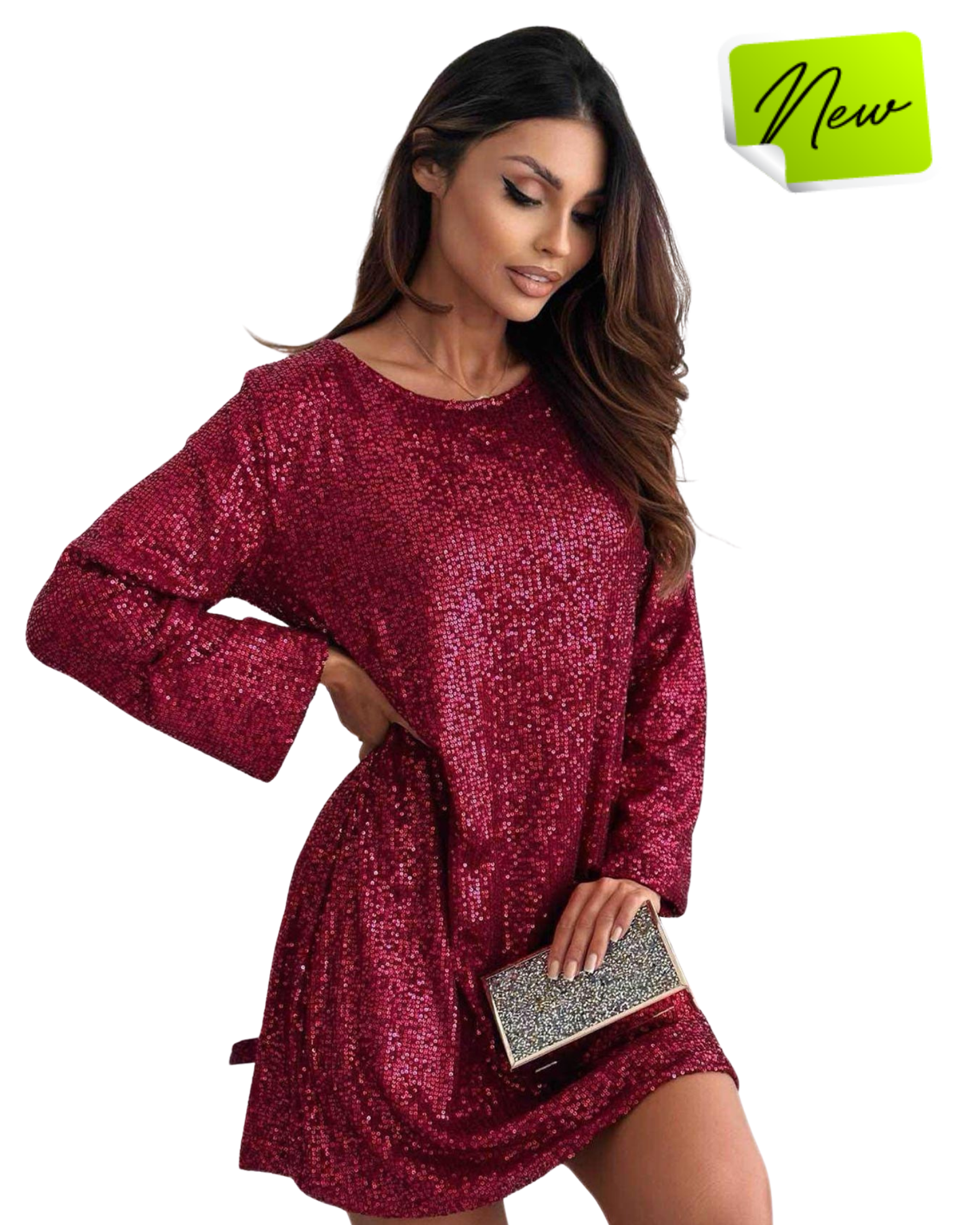 NEW Sequin bow back dress