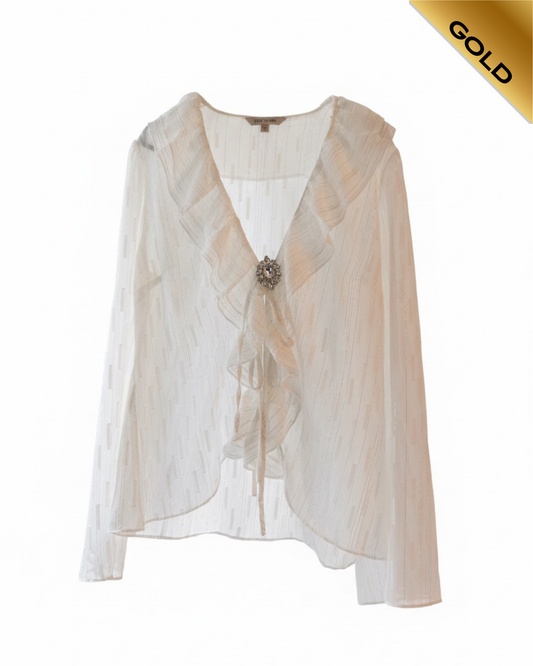 River Island brooch detail blouse