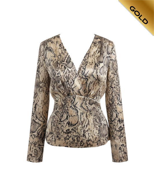 River Island snake print blouse